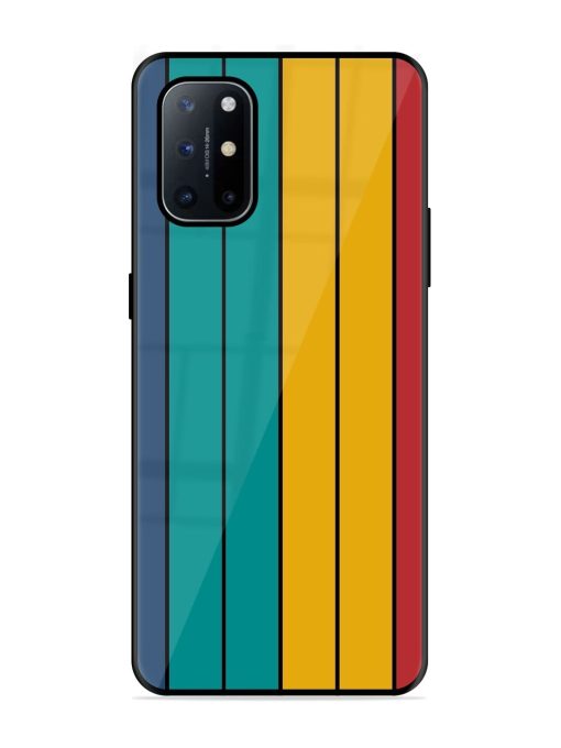 Retro Stripes Glossy Soft Edge Case for Oneplus 8T (5G) Chachhi