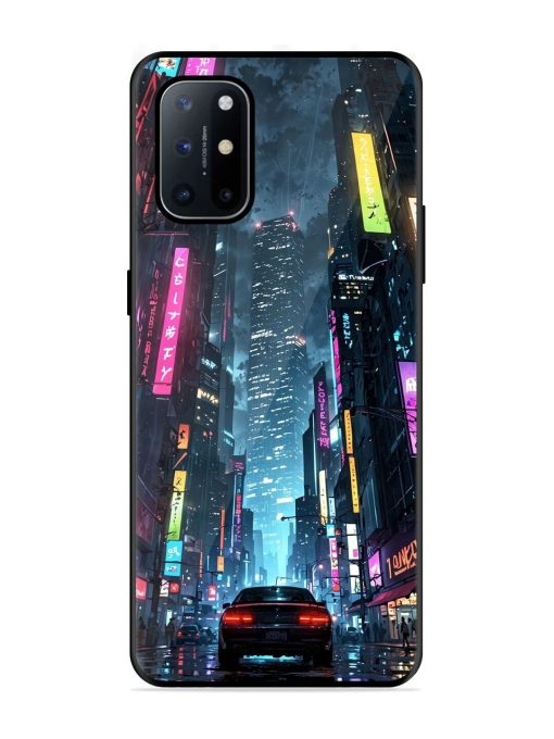 Neon Nightscape Glossy Soft Edge Case for Oneplus 8T (5G) Chachhi