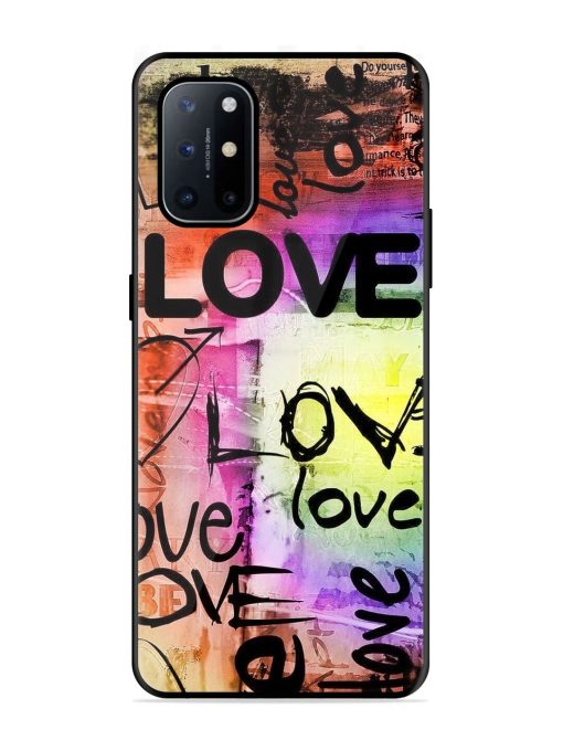 Love Graffiti Glossy Soft Edge Case for Oneplus 8T (5G) Chachhi