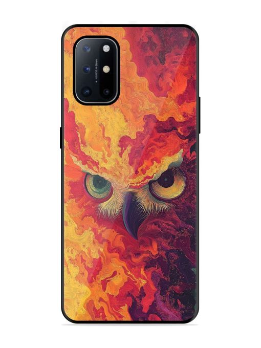 Fiery Owl Glossy Soft Edge Case for Oneplus 8T (5G) Chachhi