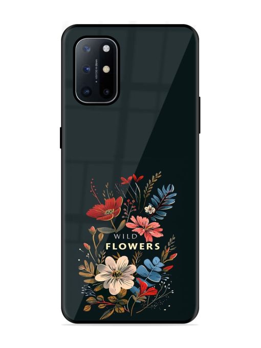 Dark Floral Glossy Soft Edge Case for Oneplus 8T (5G) Chachhi