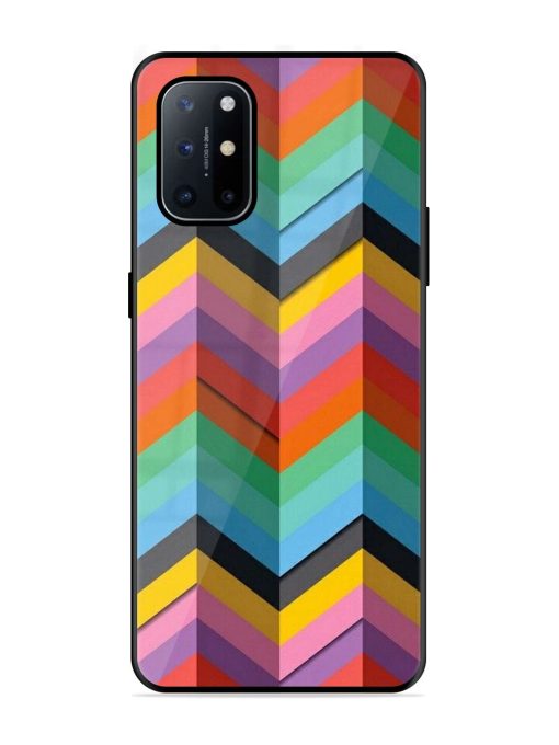 Colorful Zigzag Glossy Soft Edge Case for Oneplus 8T (5G) Chachhi