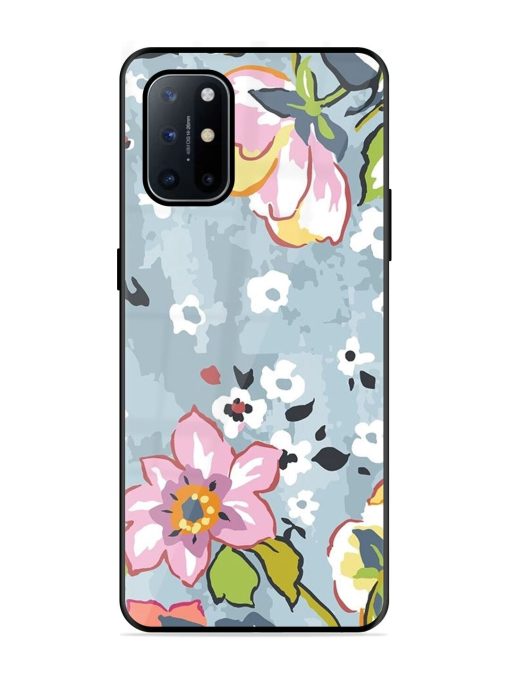 Floral Fantasy Glossy Soft Edge Case for Oneplus 8T (5G) Chachhi