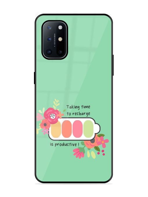 Recharge And Bloom Glossy Soft Edge Case for Oneplus 8T (5G) Chachhi