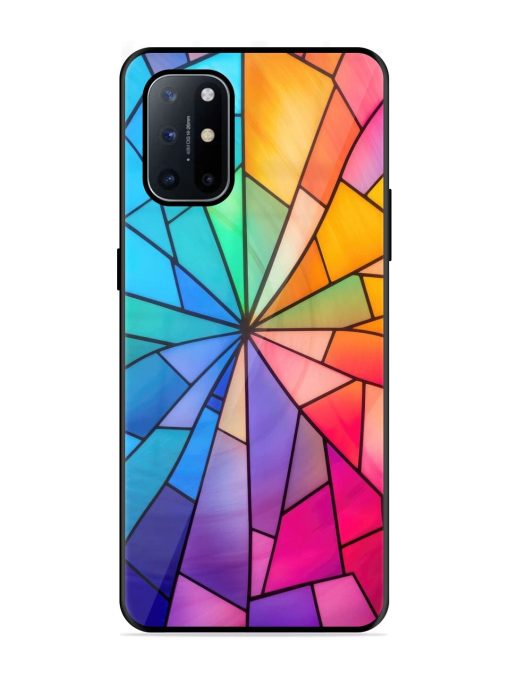 Stained Glass Kaleidoscope Of Colors Glossy Soft Edge Case for Oneplus 8T (5G) Chachhi