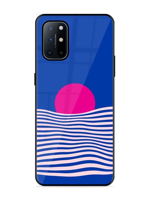 Pink Sunset Over Blue Waves Glossy Soft Edge Case for Oneplus 8T (5G) Chachhi