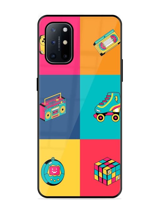 90S Throwback Grid Glossy Soft Edge Case for Oneplus 8T (5G) Chachhi