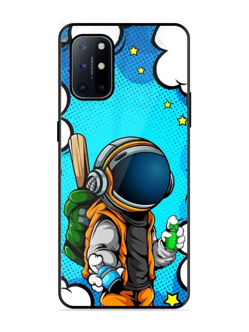 Space Graffiti Artist Glossy Soft Edge Case for Oneplus 8T (5G) Chachhi