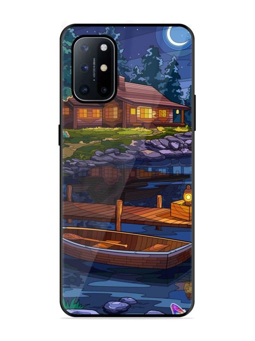 Moonlit Serenity Glossy Soft Edge Case for Oneplus 8T (5G) Chachhi