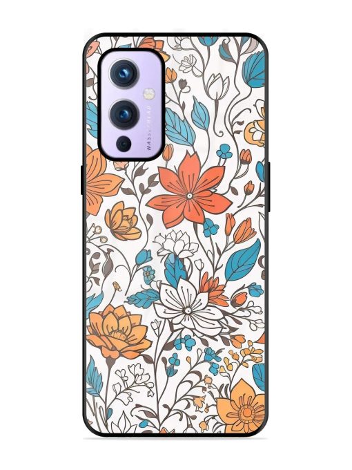 Floral Symphony Glossy Soft Edge Case for Oneplus 9 (5G)