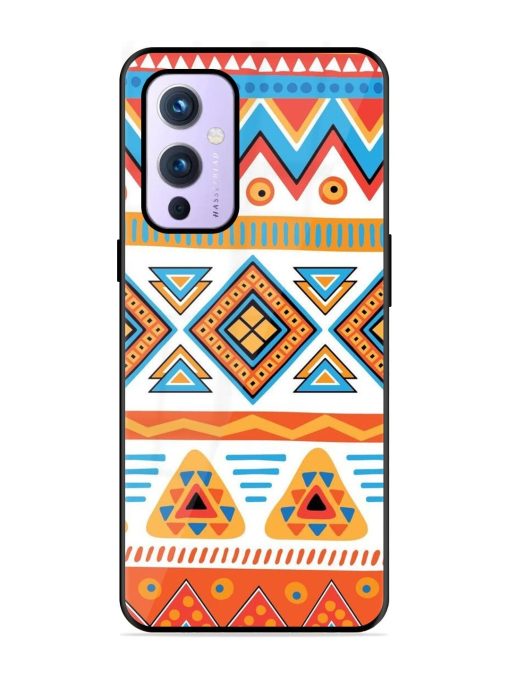 Vibrant Tribal Pattern Glossy Soft Edge Case for Oneplus 9 (5G)