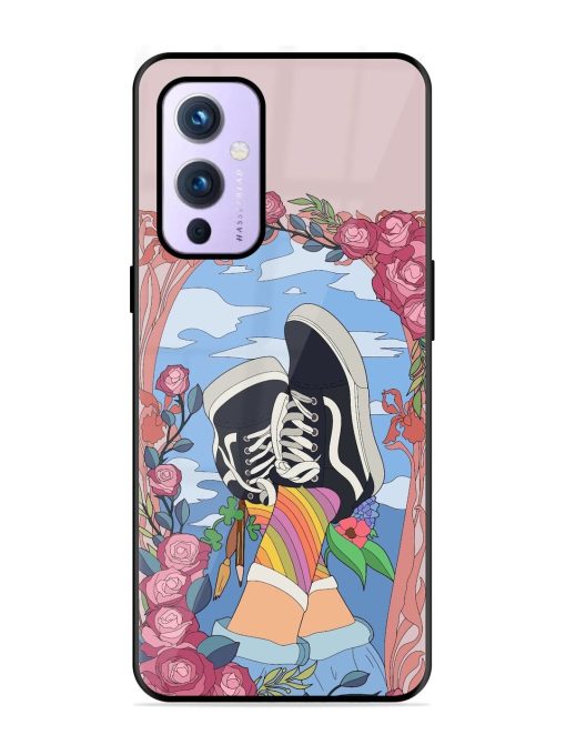 Floral Fantasy Glossy Soft Edge Case for Oneplus 9 (5G)