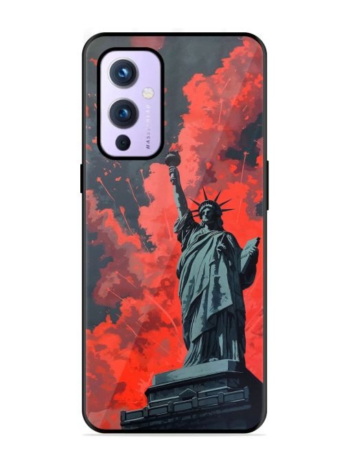 Lady Liberty'S Firework Finale Glossy Soft Edge Case for Oneplus 9 (5G)