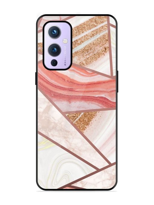 Rosy Mosaic Glossy Soft Edge Case for Oneplus 9 (5G)