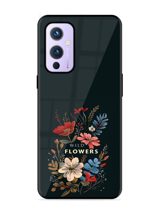 Dark Floral Glossy Soft Edge Case for Oneplus 9 (5G)