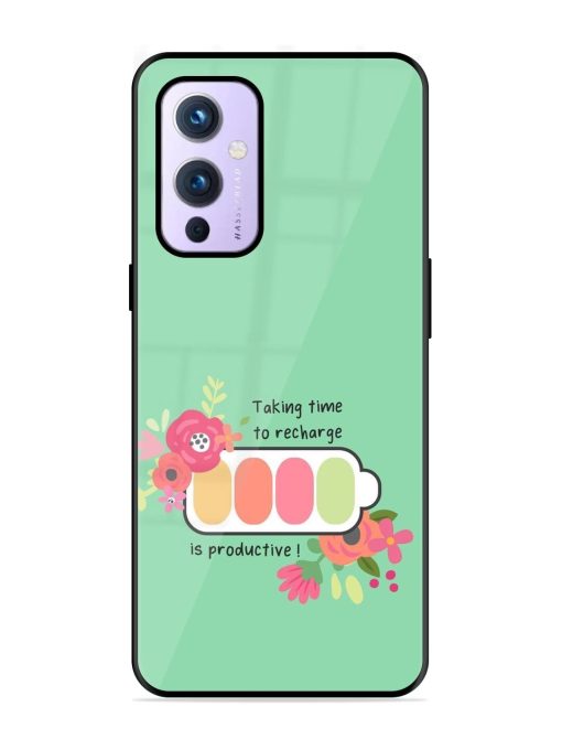 Recharge And Bloom Glossy Soft Edge Case for Oneplus 9 (5G)