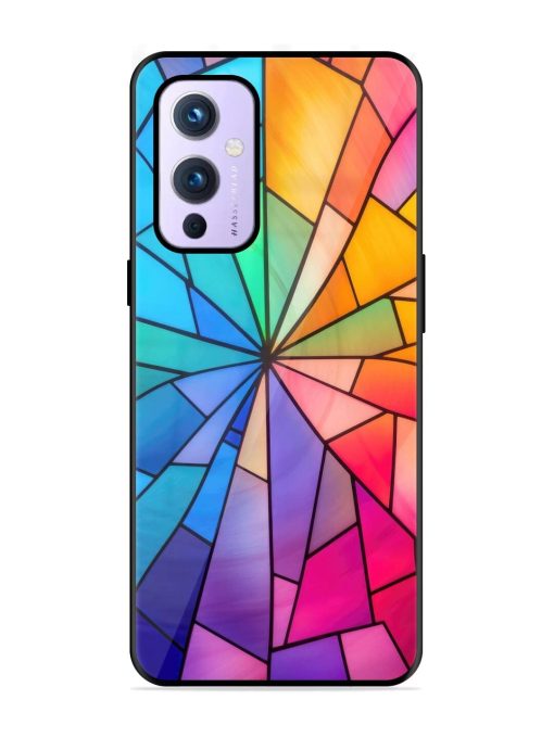 Stained Glass Kaleidoscope Of Colors Glossy Soft Edge Case for Oneplus 9 (5G)