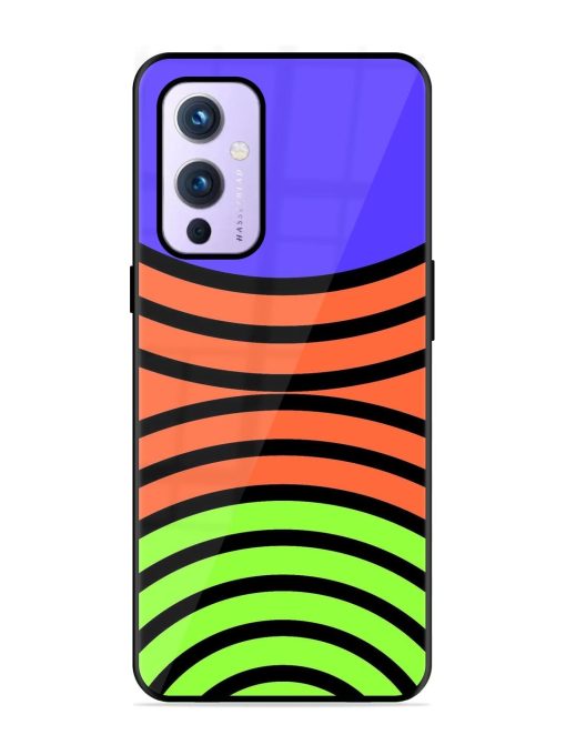 Psychedelic Stripe Symphony Glossy Soft Edge Case for Oneplus 9 (5G)