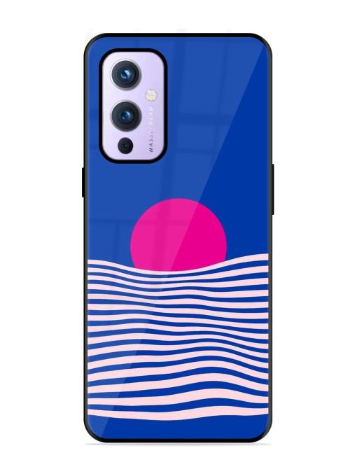 Pink Sunset Over Blue Waves Glossy Soft Edge Case for Oneplus 9 (5G)