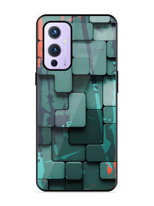 Abstract Geometric Mosaic Glossy Soft Edge Case for Oneplus 9 (5G)