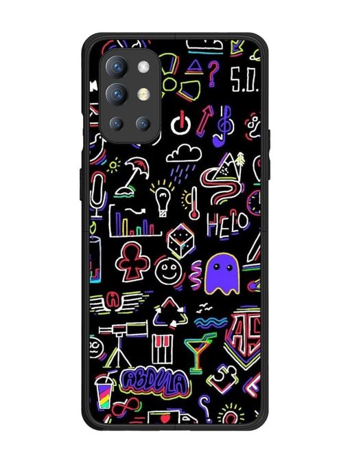 Neon Doodle Glossy Soft Edge Case for Oneplus 9R (5G) Chachhi