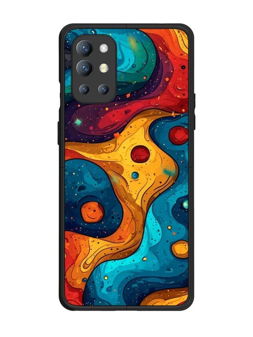 Cosmic Swirl Glossy Soft Edge Case for Oneplus 9R (5G) Chachhi