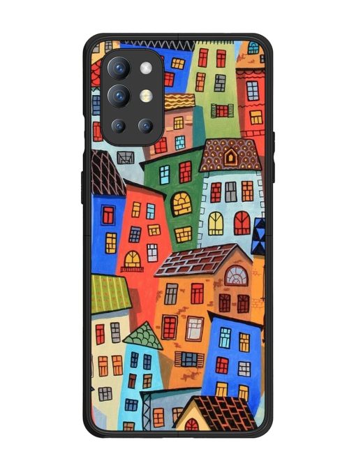 Rainbow House Glossy Soft Edge Case for Oneplus 9R (5G) Chachhi