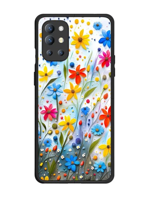 Vibrant Floral Glossy Soft Edge Case for Oneplus 9R (5G) Chachhi