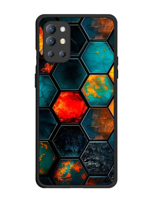 Hexagon Hive Glossy Soft Edge Case for Oneplus 9R (5G) Chachhi