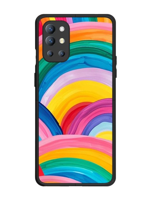 Rainbow Symphony Glossy Soft Edge Case for Oneplus 9R (5G) Chachhi