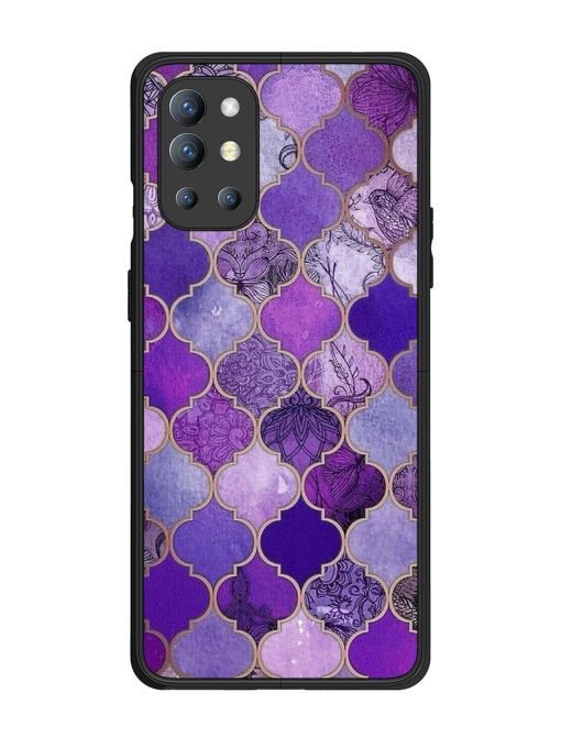 Purple Mosaic Magic Glossy Soft Edge Case for Oneplus 9R (5G) Chachhi