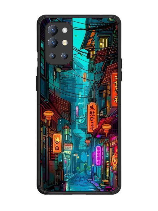 Neon Nightscape Glossy Soft Edge Case for Oneplus 9R (5G) Chachhi