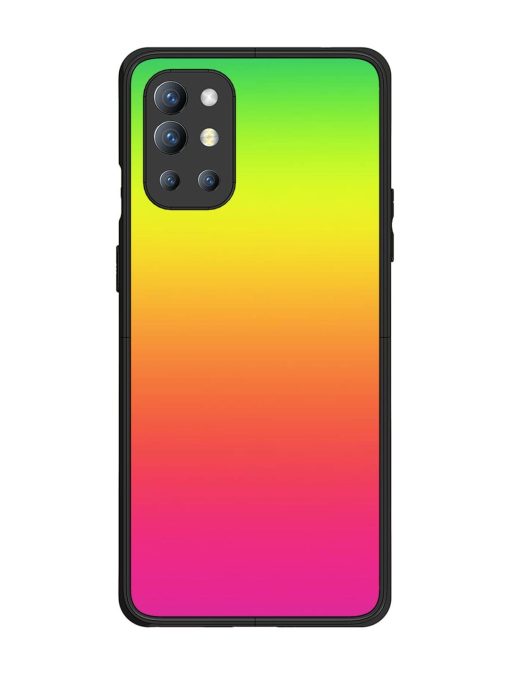 Rainbow Gradient Glossy Soft Edge Case for Oneplus 9R (5G) Chachhi