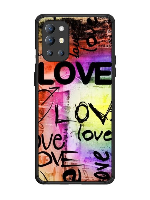 Love Graffiti Glossy Soft Edge Case for Oneplus 9R (5G) Chachhi