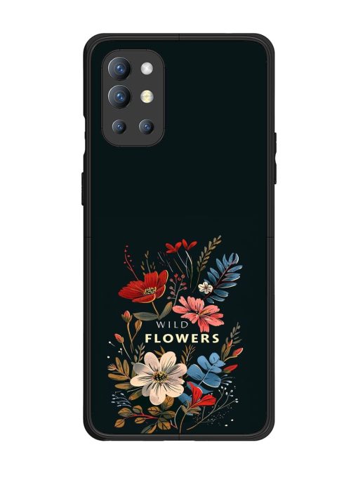 Dark Floral Glossy Soft Edge Case for Oneplus 9R (5G) Chachhi