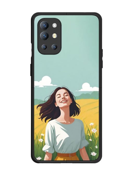 Girl Graffiti Glossy Soft Edge Case for Oneplus 9R (5G) Chachhi