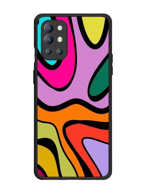 Groovy Swirls Glossy Soft Edge Case for Oneplus 9R (5G) Chachhi