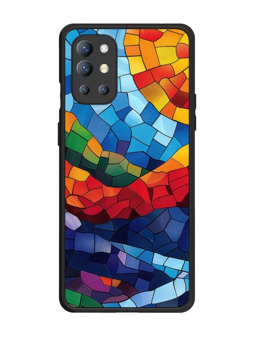 Mosaic Sunset Glossy Soft Edge Case for Oneplus 9R (5G) Chachhi