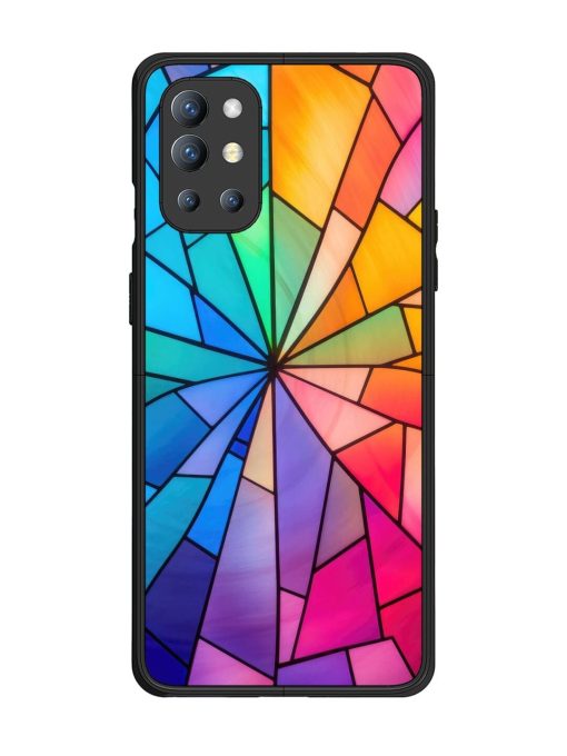 Stained Glass Kaleidoscope Of Colors Glossy Soft Edge Case for Oneplus 9R (5G) Chachhi