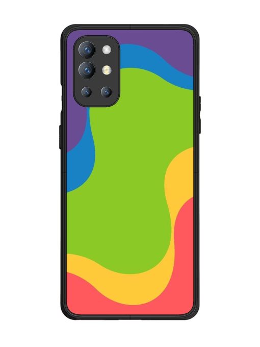 Wavy Rainbow Wonderland Glossy Soft Edge Case for Oneplus 9R (5G) Chachhi