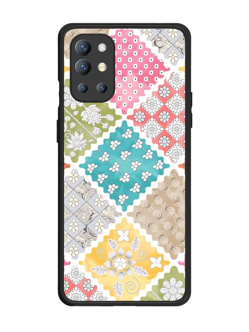 Patchwork Dreamscape Glossy Soft Edge Case for Oneplus 9R (5G) Chachhi