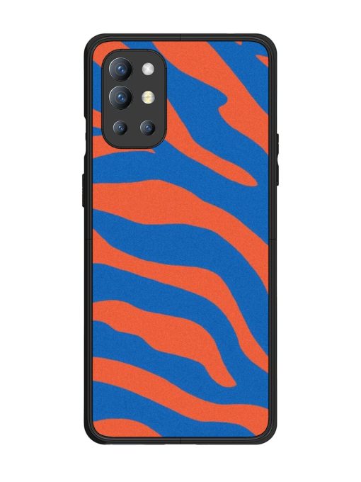 Zebra Stripes In Blue And Orange Glossy Soft Edge Case for Oneplus 9R (5G) Chachhi