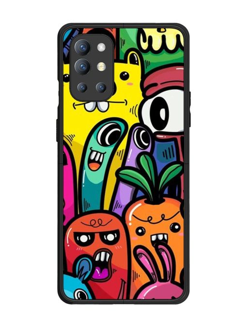 Whimsical Doodle Chaos Glossy Soft Edge Case for Oneplus 9R (5G) Chachhi