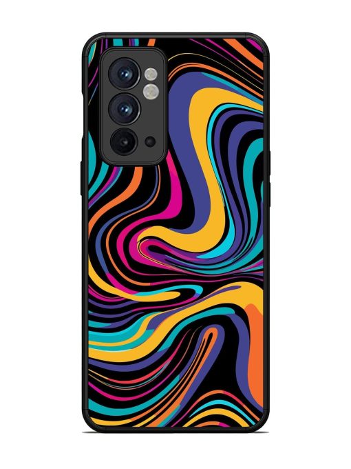 Psychedelic Swirl Glossy Soft Edge Case for Oneplus 9RT (5G) Chachhi