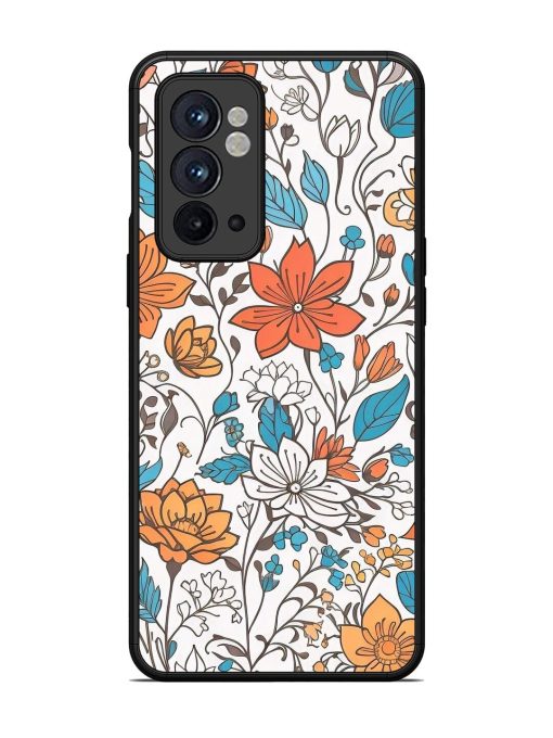 Floral Symphony Glossy Soft Edge Case for Oneplus 9RT (5G) Chachhi