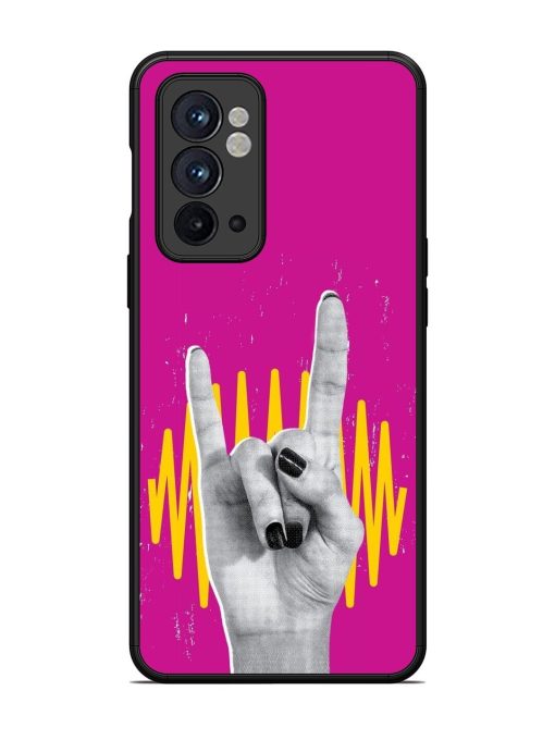 Rock Hand Glossy Soft Edge Case for Oneplus 9RT (5G) Chachhi