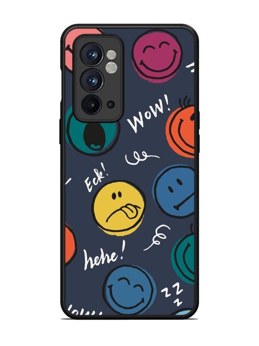 Emoticon Parade Glossy Soft Edge Case for Oneplus 9RT (5G) Chachhi