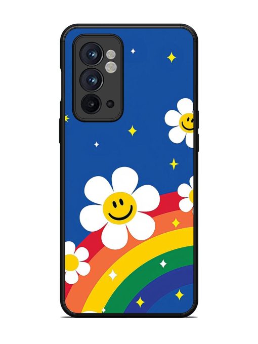 Happy Daisies And Rainbow Sky Glossy Soft Edge Case for Oneplus 9RT (5G) Chachhi