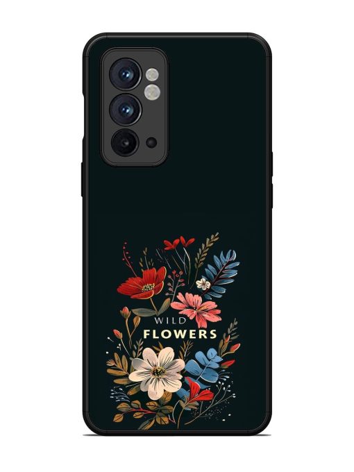 Dark Floral Glossy Soft Edge Case for Oneplus 9RT (5G) Chachhi