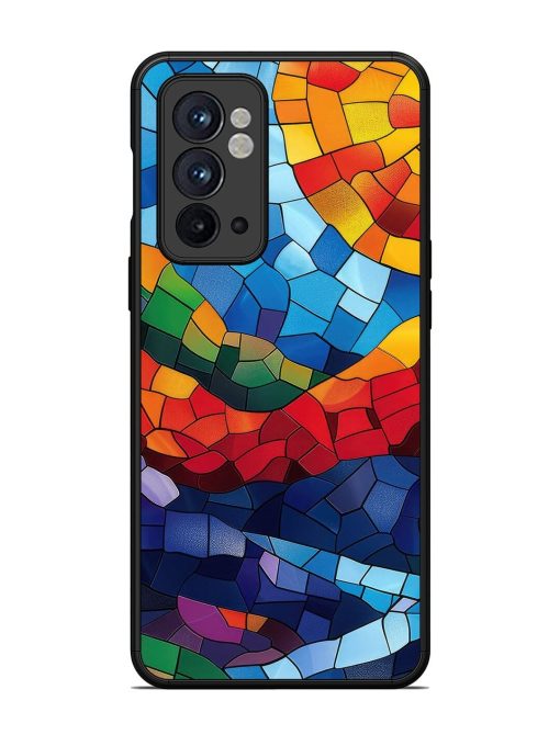 Mosaic Sunset Glossy Soft Edge Case for Oneplus 9RT (5G) Chachhi